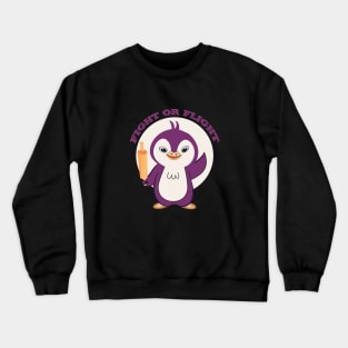 Fight or Flight Funny Penguin Pun Fight shirt Flight Meme Crewneck Sweatshirt